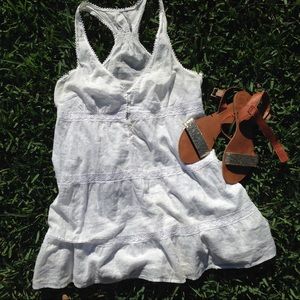Cute white with lace tank top